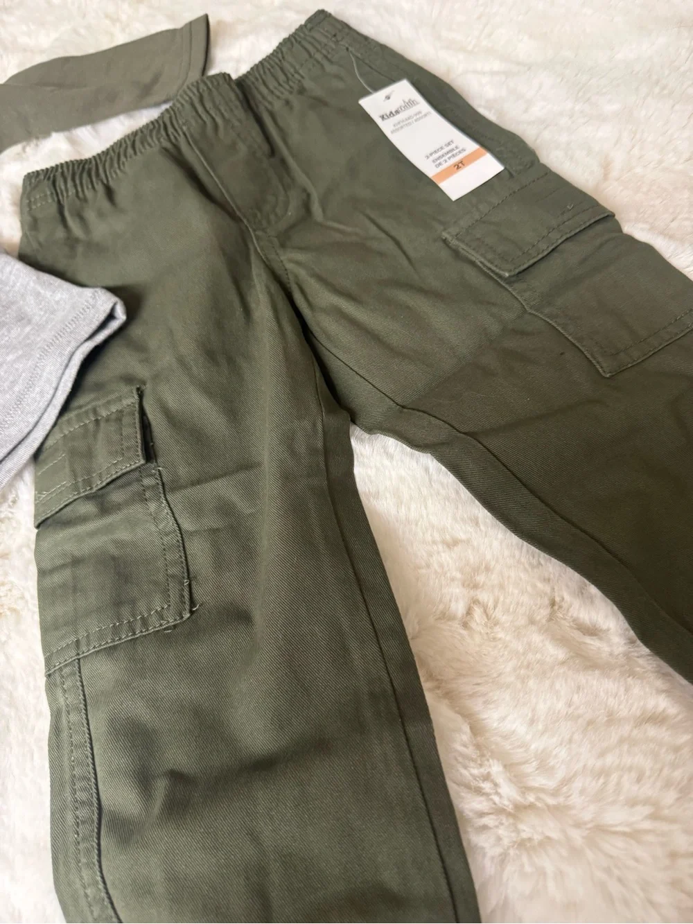 Kids Headquarters Olive Green Pants with Gray Tag